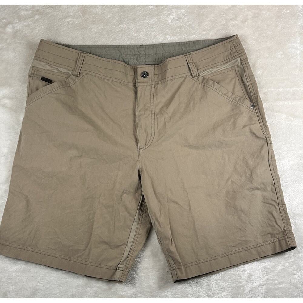 Kuhl Radikl Shorts Mens 40 Brown Cargo Shorts Outdoor Hiking Trail